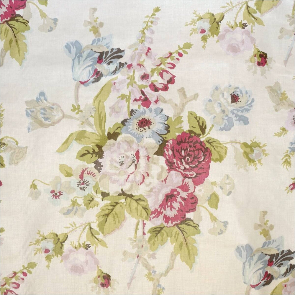 Grenville Glazed Chintz Pink/Green by Lee Jofa Designer Fabric BLITHFIELD COTTON - 100% Thailand Horizontal: 33 and Vertical: 33 54.25 - Swanky Fabrics -
