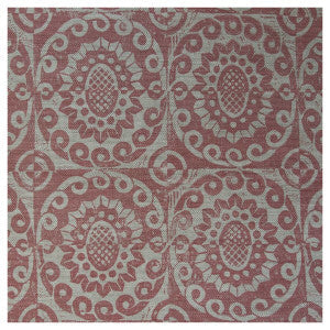 Pineapple On Oatmeal Pink by Lee Jofa Fabric