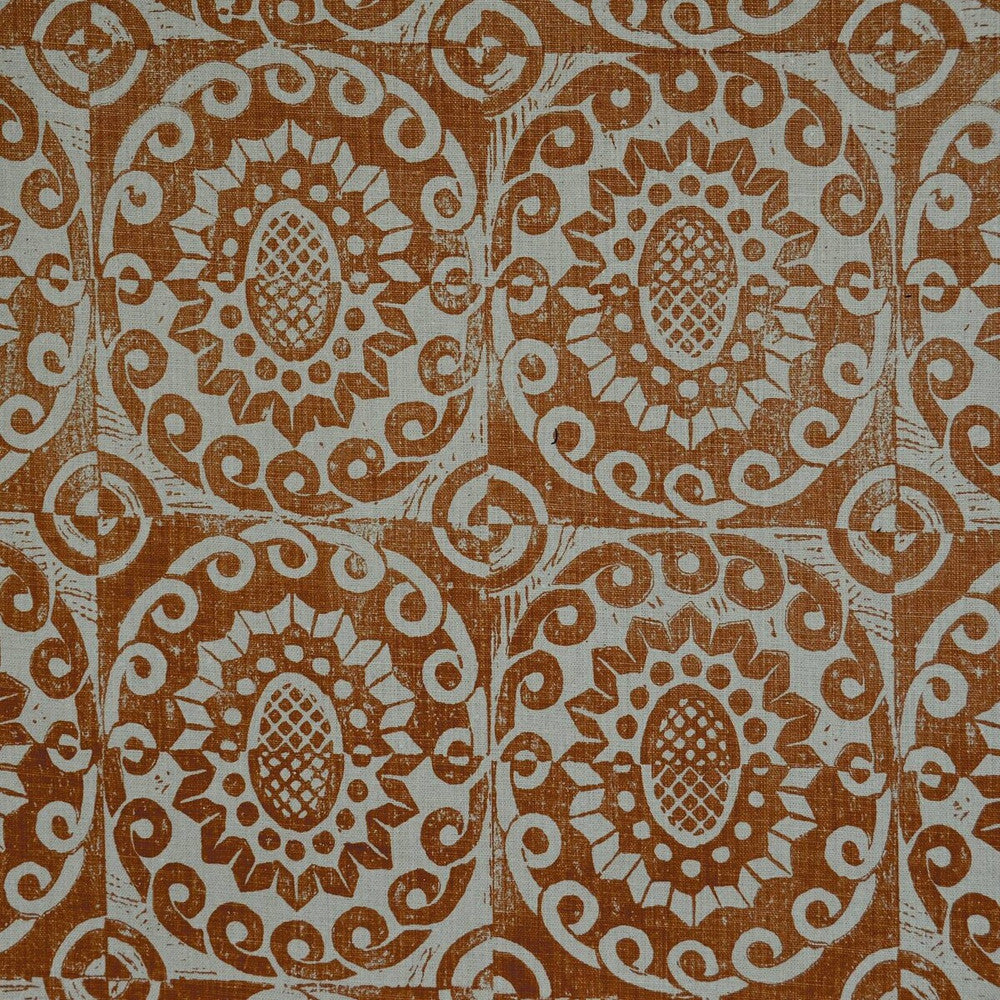 Pineapple On Rustic Pumpkin by Lee Jofa Fabric BLITHFIELD LINEN - 100% United Kingdom Horizontal: 17.73 and Vertical: 31 53 - Fabric Carolina -
