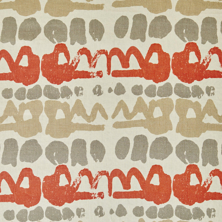 Altamira Red/Grey by Lee Jofa Fabric BLITHFIELD LINEN - 100% United Kingdom - Horizontal: 13 and Vertical: 11.8 52.75 - Fabric Carolina -