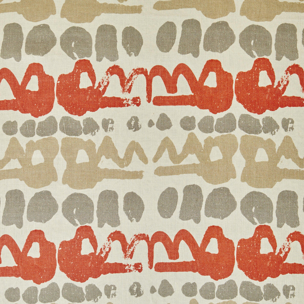 Altamira Red/Grey by Lee Jofa Fabric BLITHFIELD LINEN - 100% United Kingdom Horizontal: 13 and Vertical: 11.8 52.75 - Fabric Carolina -