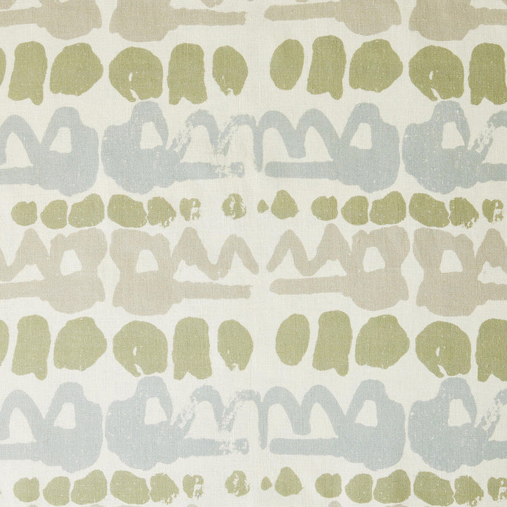Altamira Green/Stone by Lee Jofa Designer Fabric BLITHFIELD LINEN - 100% United Kingdom - Horizontal: 13 and Vertical: 11.8 52.75 - Swanky Fabrics -