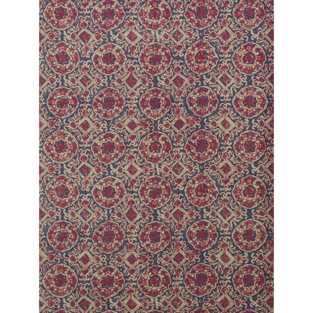 Ashcombe Red/Blue by Lee Jofa Fabric BLITHFIELD LINEN - 100% Thailand - Horizontal: 10.5 and Vertical: 31.5 52.5 - Fabric Carolina -