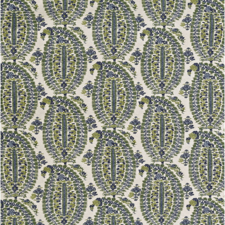Anoushka Blue/Green by Lee Jofa Designer Fabric BLITHFIELD LINEN - 51%;COTTON - 49% Italy MEDIUM Horizontal: 13.39 and Vertical: 20.08 53.54 - Swanky Fabrics -