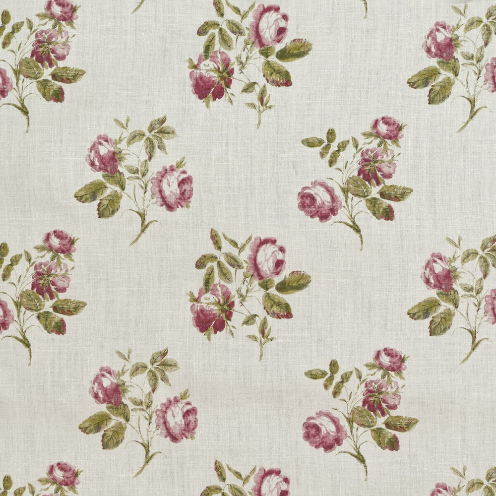 Simsbury Rose/Green by Lee Jofa Fabric BLITHFIELD LINEN - 100% Thailand MEDIUM Horizontal: 25.98 and Vertical: 7.28 51.97 - Fabric Carolina -