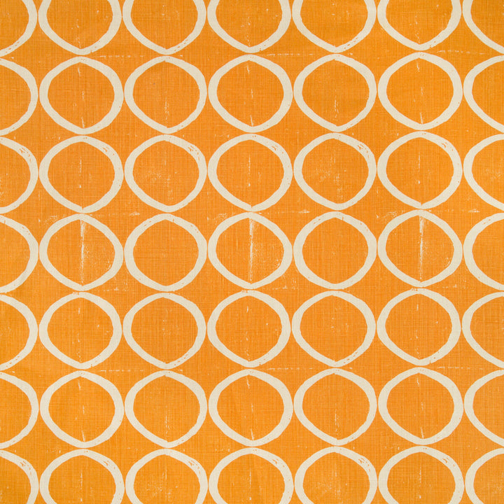Circles Tangerine by Lee Jofa Fabric BLITHFIELD LINEN - 100% United Kingdom HEAVY Horizontal: 13.4 and Vertical: 25.2 53.5 - Fabric Carolina -