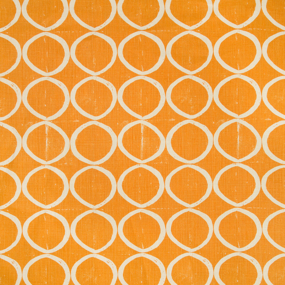 Circles Tangerine by Lee Jofa Fabric BLITHFIELD LINEN - 100% United Kingdom HEAVY Horizontal: 13.4 and Vertical: 25.2 53.5 - Fabric Carolina -