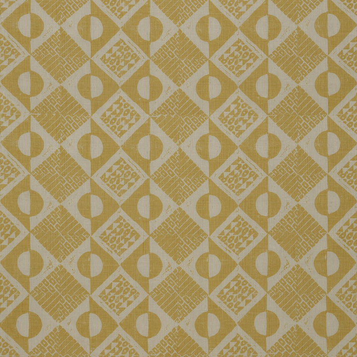 Circles And Squares Ochre by Lee Jofa Fabric BLITHFIELD LINEN - 100% United Kingdom HEAVY Horizontal: 13.4 and Vertical: 27.2 53.5 - Fabric Carolina -