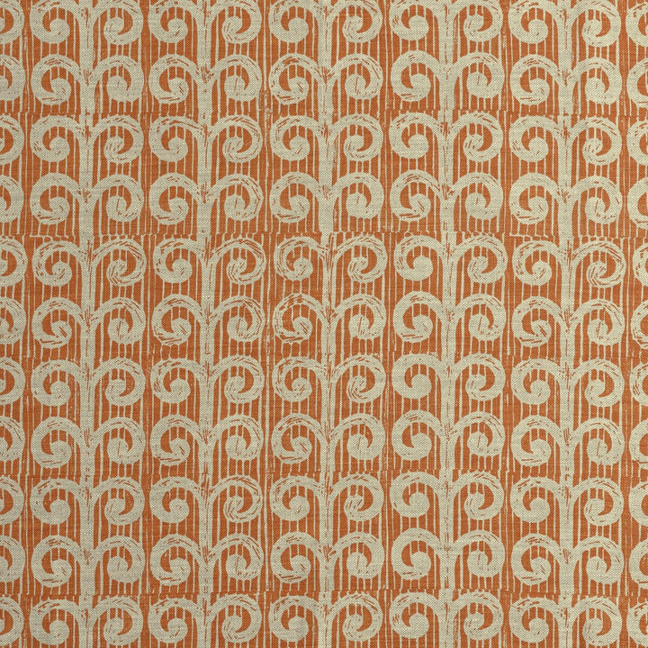 Fern Tangerine by Lee Jofa Fabric BLITHFIELD LINEN - 100% United Kingdom MEDIUM Horizontal: 32.7 and Vertical: 25.6 52 - Fabric Carolina -
