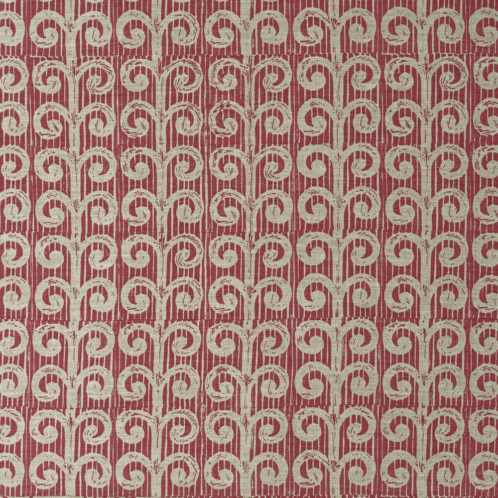 Fern Ruby by Lee Jofa Fabric BLITHFIELD LINEN - 100% United Kingdom MEDIUM Horizontal: 32.7 and Vertical: 25.6 52 - Fabric Carolina -