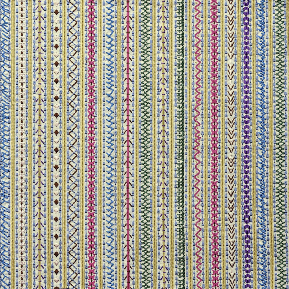 Capri Yellow/Multi by Lee Jofa Fabric BLITHFIELD COTTON - 100% India Horizontal: 24.6 and Vertical: 1.4 52 - Fabric Carolina -