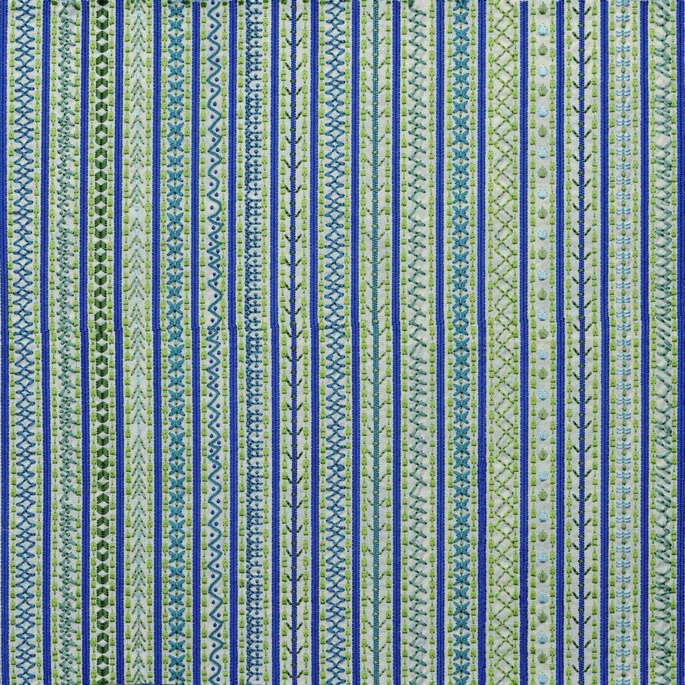 Capri Blue/Green by Lee Jofa Fabric BLITHFIELD COTTON - 100% India Horizontal: 24.6 and Vertical: 1.4 52 - Fabric Carolina -