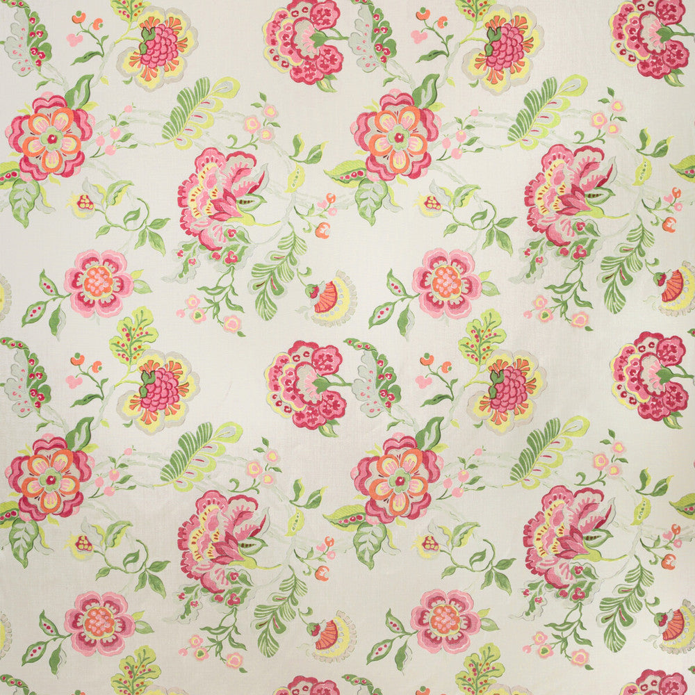 Somerset Pink/Lime by Lee Jofa Fabric BLITHFIELD LINEN - 100% Thailand MEDIUM Horizontal: 26.97 and Vertical: 26.97 54 - Fabric Carolina -