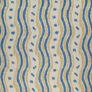 Ikat Stripe Blue/Yellow by Lee Jofa Fabric