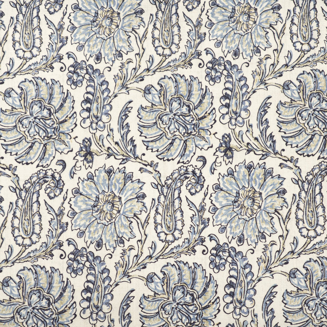 Bayberry # 515 Denim by Maxwell Designer Fabric Color Theory-Vol. X Twilight 100% COTTON SPAIN V-9" H-6.8" 54" - Swanky Fabrics -