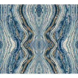 Kaleidoscope Blue Wallpaper by Antonina Vella
