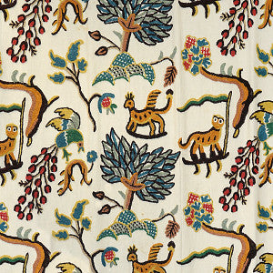 Fables - Jawahar Crewel/Blue / Multi Bh 00010031 by Old World Weavers Fabric