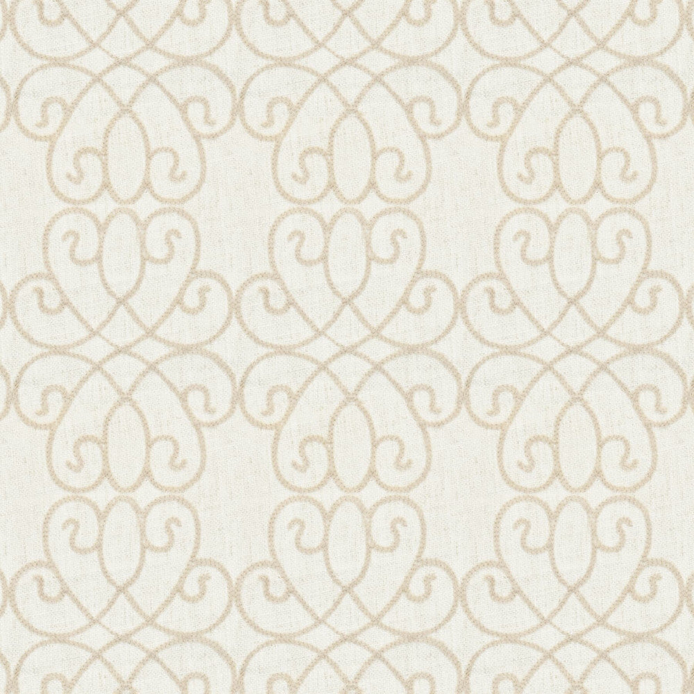 Biddle 1 Linen by Stout Fabric Color My Window Oatmeal/Parchment 50% Polyester 40% Cotton 10% Linen CHINA Horizontal: 9 and Vertical: 11.5 53 in - Fabric Carolina -