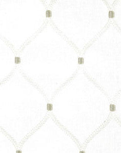 Bimini Ivory On Ivory by Norbar Fabric GALLERY 55% COTTON 20% RAYON 20% POLYESTER INDIA 6 1/4"V 4 1/4"H 54 - Fabric Carolina -
