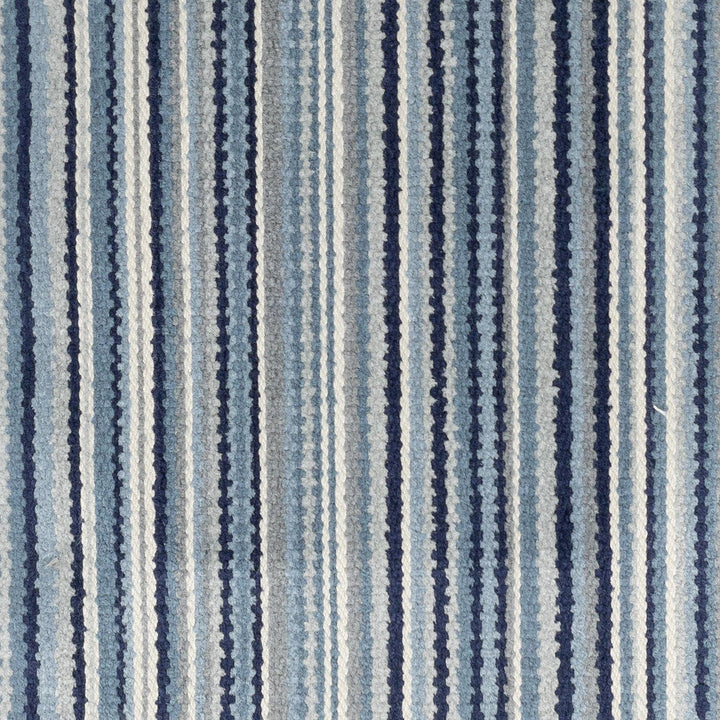 Bingo 1 Indigo by Stout Designer Fabric LIVING IS EASY LAKE/OCEAN 84%SVI 16%POL USA Horizontal: 0.125 and Vertical: 6.750 57 in - Swanky Fabrics -