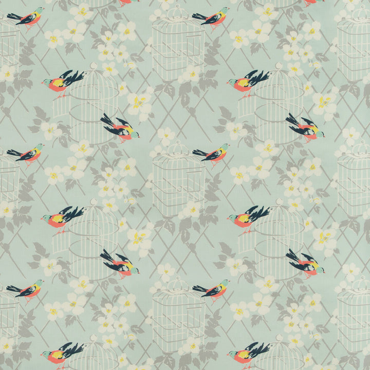 Birdsong Aqua by Kravet Design Fabric KATE SPADE AMUSEMENTS COTTON - 100% United States MEDIUM Horizontal: 27 and Vertical: 20 54 - Fabric Carolina -