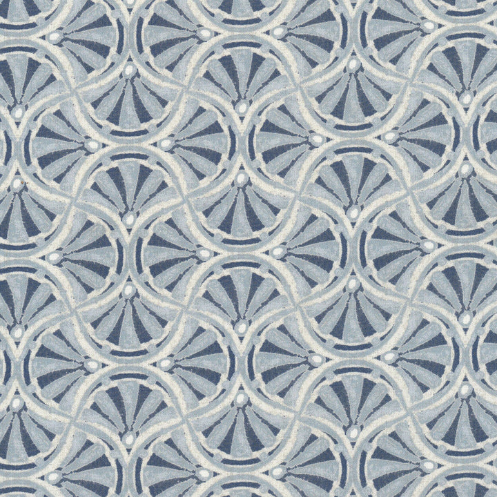 Bishop 2 Harbor by Stout Designer Fabric RAINBOW LIBRARY HAZE/SKY 90%COT 10%LIN USA Horizontal: 2.750 and Vertical: 2.750 54 in - Swanky Fabrics -