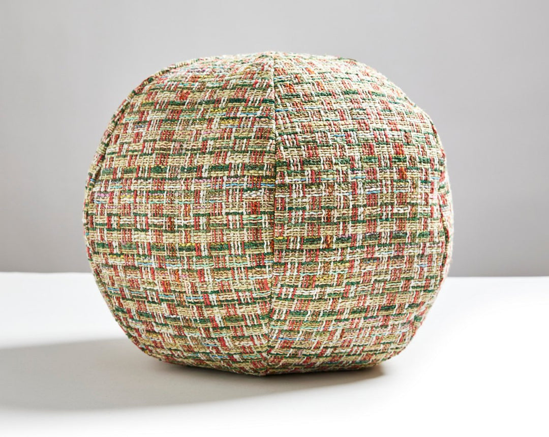 Faye Pillow 12 Dia - Olive Coral BIRADKFAYE0005 by Scalamandre Designer Pillow