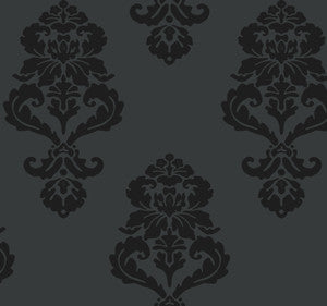 Graphic Damask Black Wallpaper by Inspired by Color