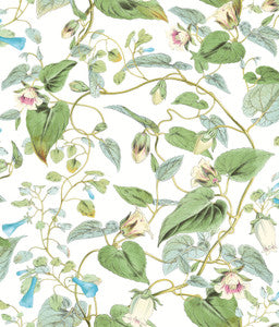 Moon Flower White Wallpaper by York Wallcoverings