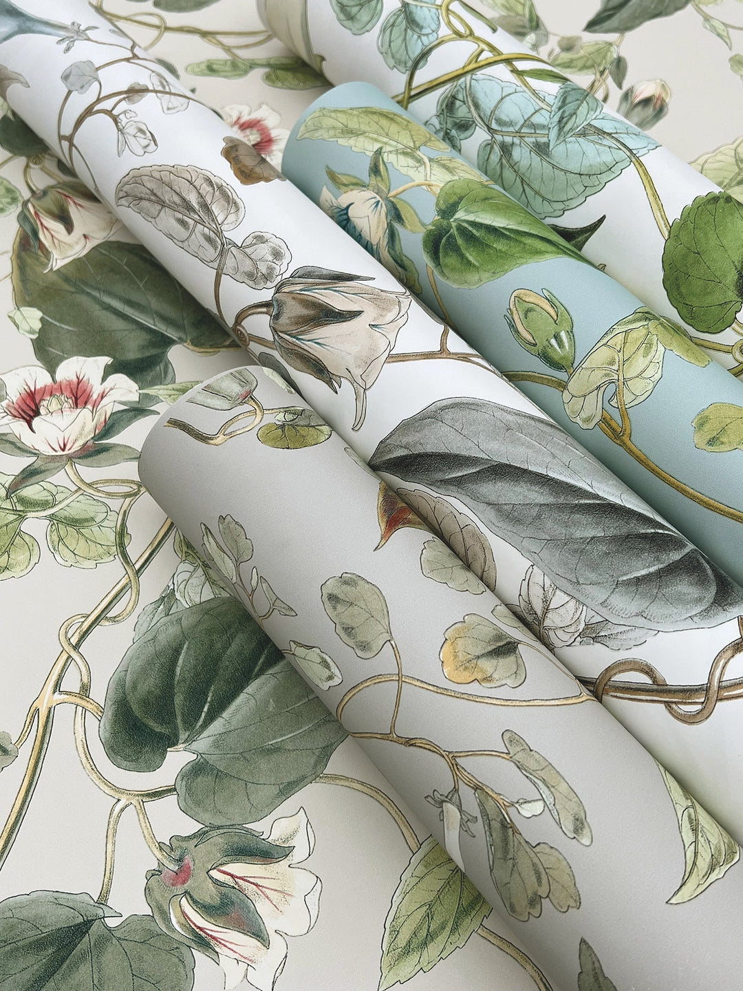 Moon Flower Dove Wallpaper by York Wallcoverings Designer