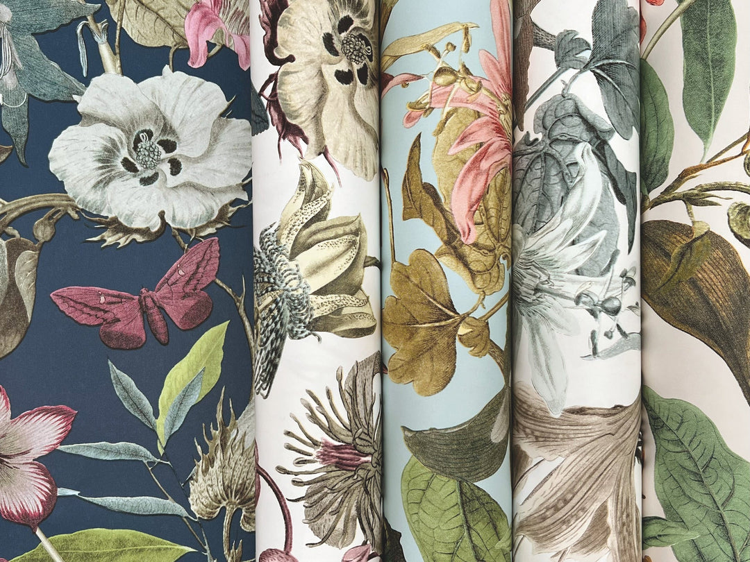 Butterfly House Sky Blue Wallpaper by York Wallcoverings Designer