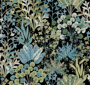Forest Floor Black Wallpaper by York Wallcoverings