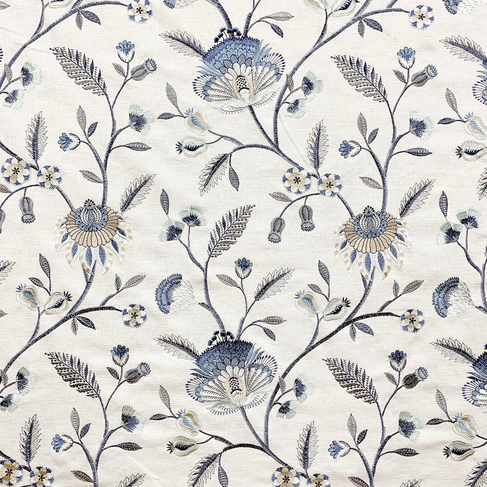 Blabet Blues by Magnolia Fabric - 52 Rec Poly, 48 Cot (Emb 100 Vis) India 15000 Horizontal: 17 and Vertical: 18.5 51 - Fabric Carolina -