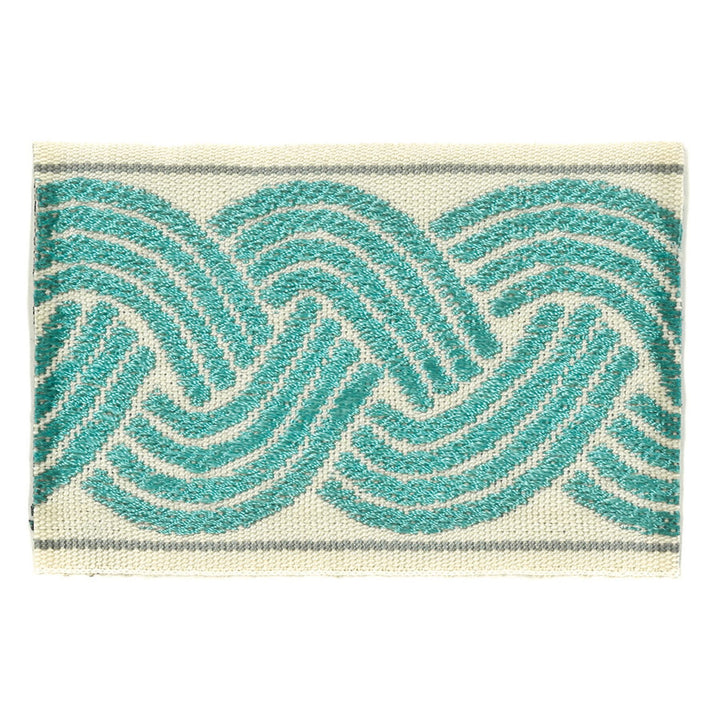 Blenheim 1 Aqua by Stout Trim INSIGHTS TRIM 56%POL 44%SVI CHINA Horizontal: 2.875 and Vertical: 0 2.63 in - Fabric Carolina -