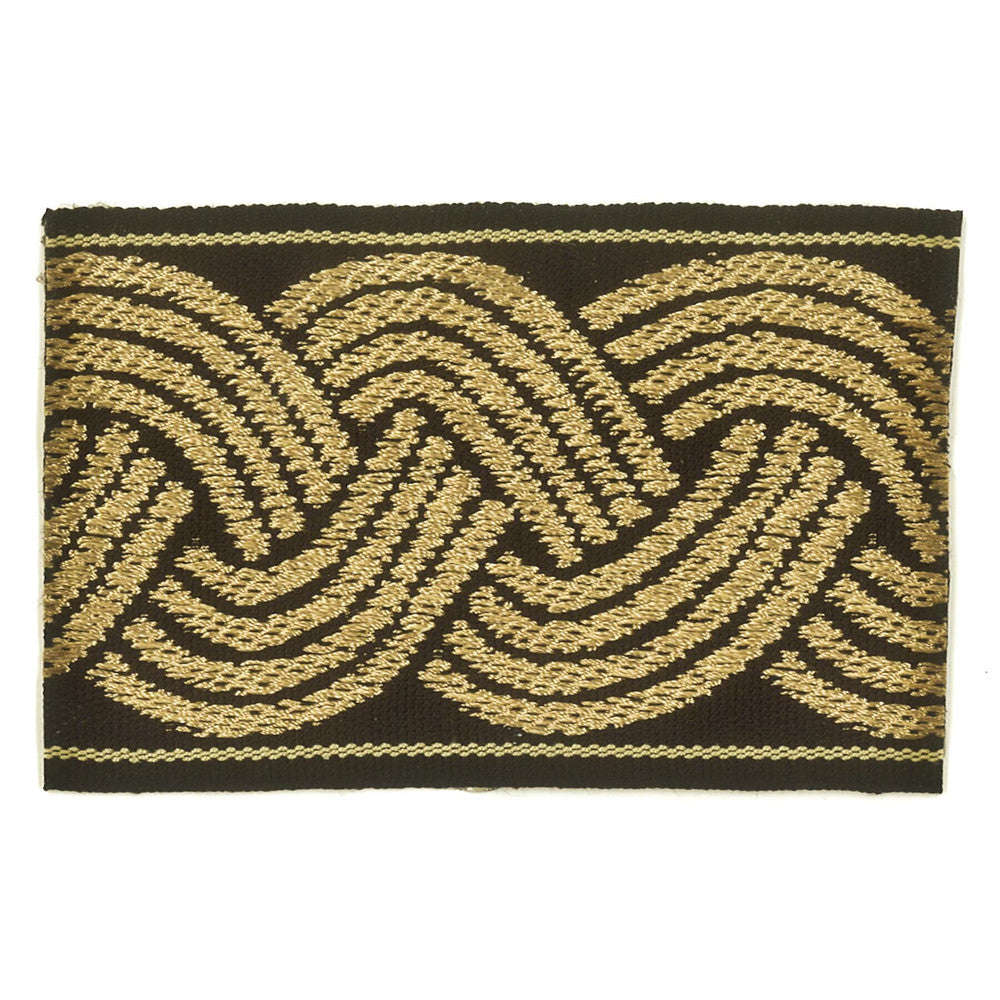 Blenheim 2 Black/Tan by Stout Trim INSIGHTS TRIM 56%POL 44%SVI CHINA Horizontal: 2.875 and Vertical: 0.000 2.63 in - Fabric Carolina -