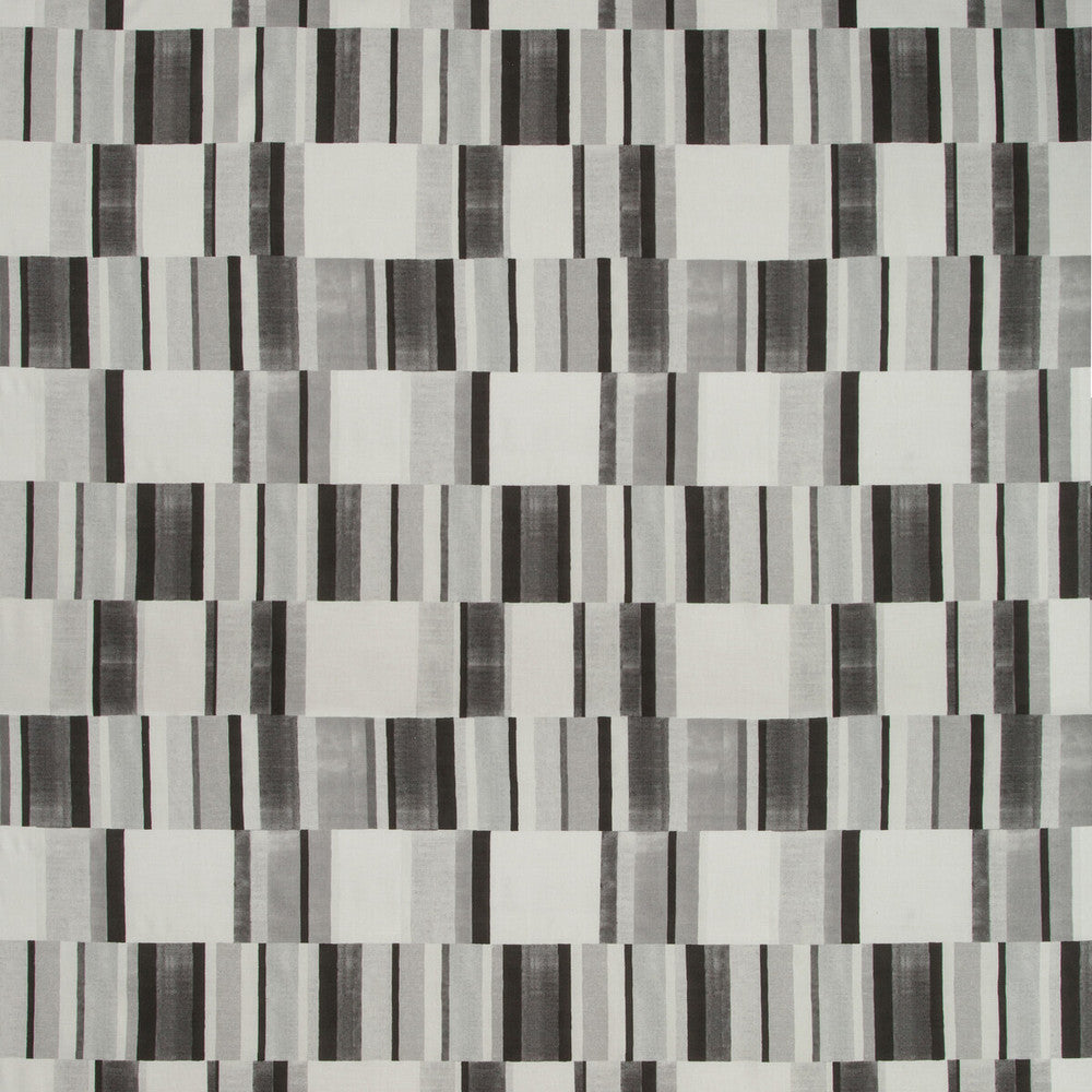 Blockstack Graphite by Kravet Basics Fabric NATE BERKUS WELL-TRAVELED COTTON - 90%;LINEN - 10% Pakistan MEDIUM Horizontal: 18 and Vertical: 23.625 54 - Fabric Carolina -
