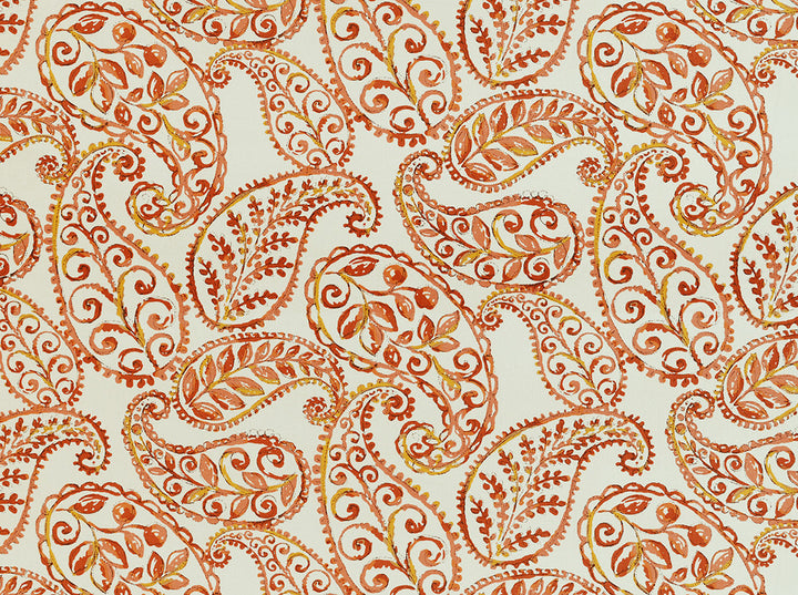 Bloomfield Henna Red 30 by Covington Fabric 55% LINEN 30% VISCOSE 15% COTTON DOBBY KOR Horizontal: 13.5 and Vertical: 25.25 56 - Fabric Carolina -