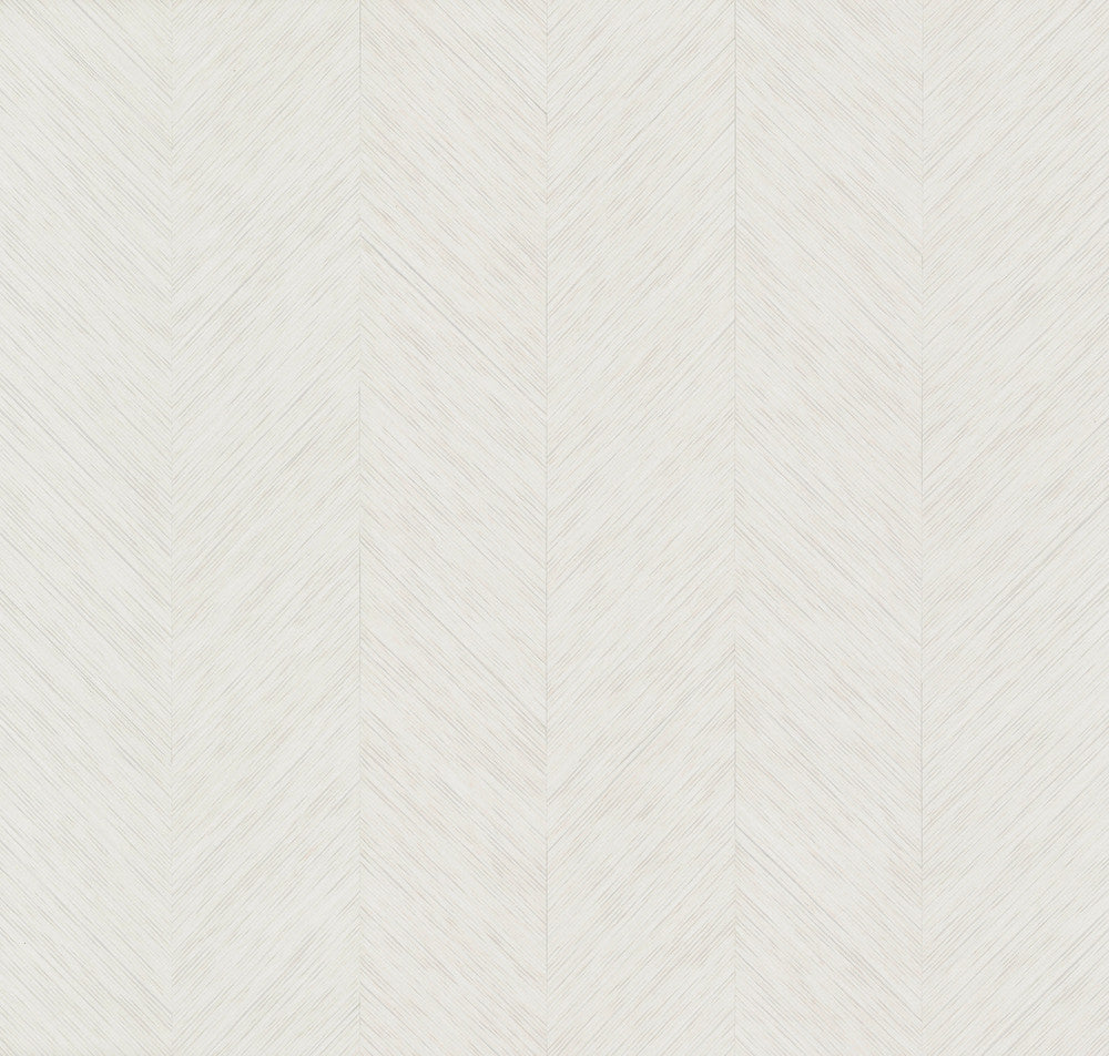 Chevron White Metallic Wallpaper by Antonina Vella Antonina Vella Boho Luxe Covers about 72 square feet 36-in by 24-ft long roll Unpasted 0 - Fabric Carolina -