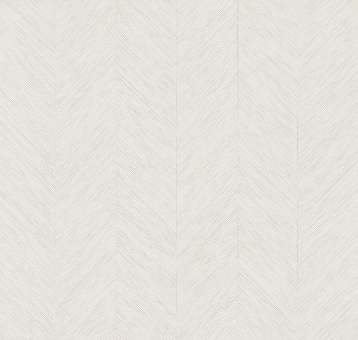 Chevron White Metallic Wallpaper by Antonina Vella Antonina Vella Boho Luxe Covers about 72 square feet 36-in by 24-ft long roll Unpasted 0 - Fabric Carolina -
