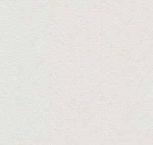 Chevron White Metallic Wallpaper by Antonina Vella