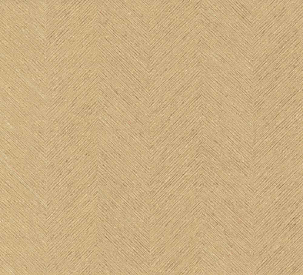 Chevron Beige Metallic Wallpaper by Antonina Vella Antonina Vella Boho Luxe Covers about 72 square feet 36-in by 24-ft long roll Unpasted 0 - Fabric Carolina -