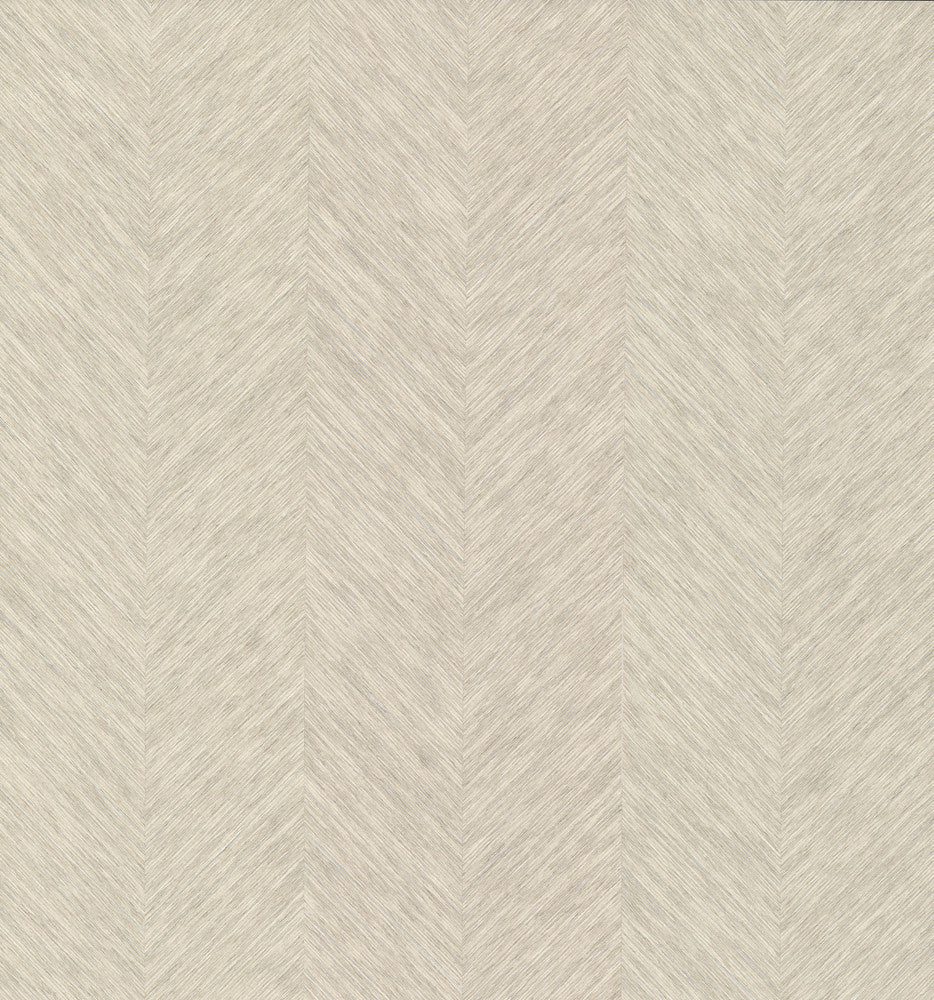 Chevron Cream Metallic Wallpaper by Antonina Vella Antonina Vella Boho Luxe Covers about 72 square feet 36-in by 24-ft long roll Unpasted 0 - Fabric Carolina -