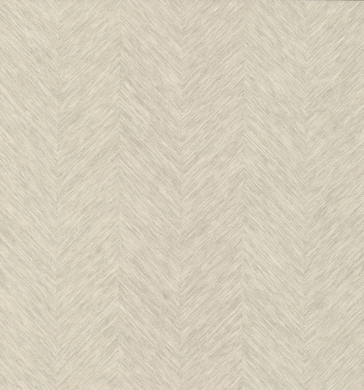 Chevron Cream Metallic Wallpaper by Antonina Vella Antonina Vella Boho Luxe Covers about 72 square feet 36-in by 24-ft long roll Unpasted 0 - Fabric Carolina -