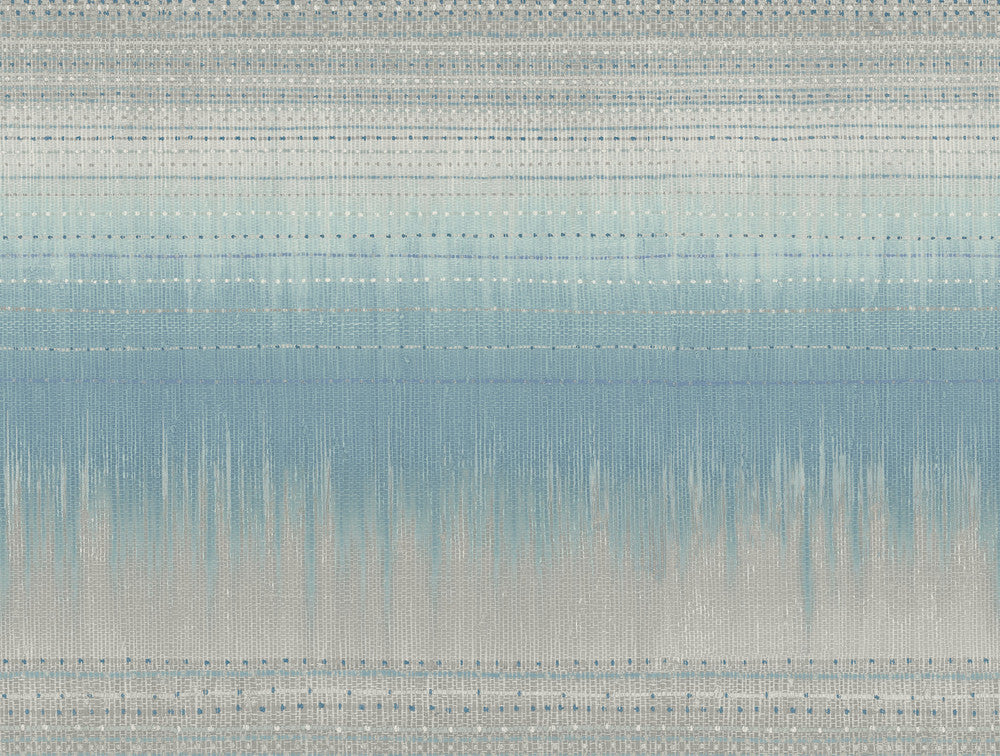 Desert Textile Blue Wallpaper by Antonina Vella Antonina Vella Boho Luxe Covers about 60.8 square feet 27-in by 27-ft long roll Unpasted 20.5 - Fabric Carolina -