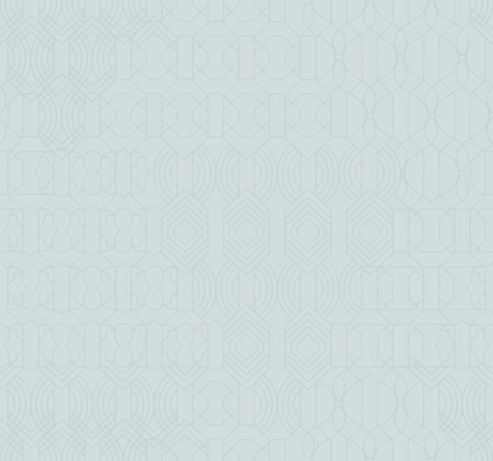 Modern Chandelier Light Blue Wallpaper by Antonina Vella Antonina Vella Boho Luxe Covers about 60.8 square feet 27-in by 27-ft long roll Unpasted 25.25 - Fabric Carolina -