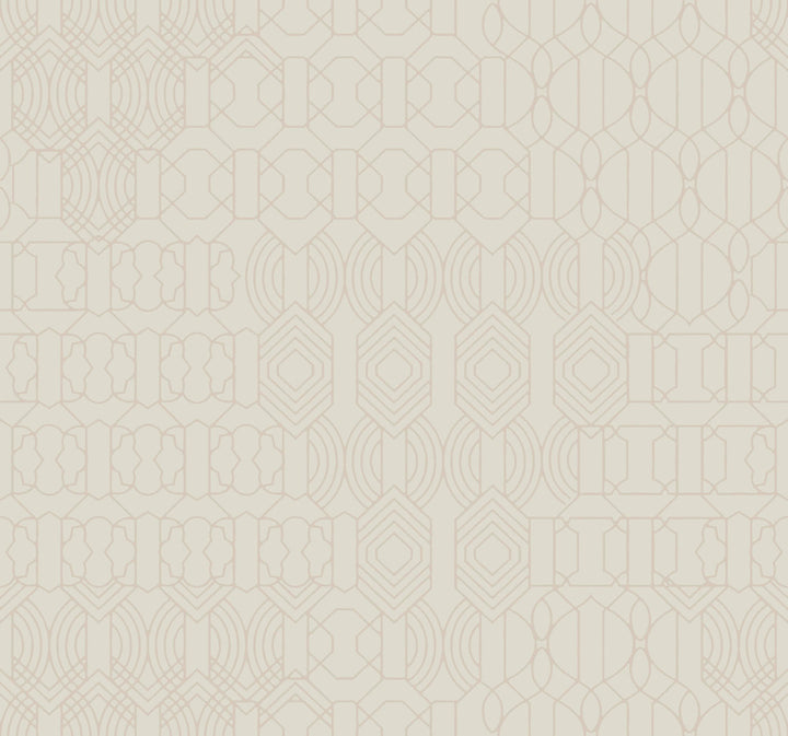 Modern Chandelier Cream Wallpaper by Antonina Vella Antonina Vella Boho Luxe Covers about 60.8 square feet 27-in by 27-ft long roll Unpasted 25.25 - Fabric Carolina -