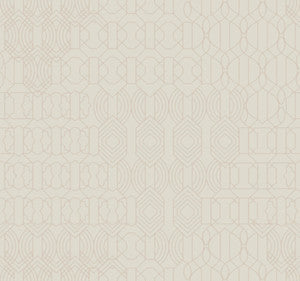 Modern Chandelier Cream Wallpaper by Antonina Vella