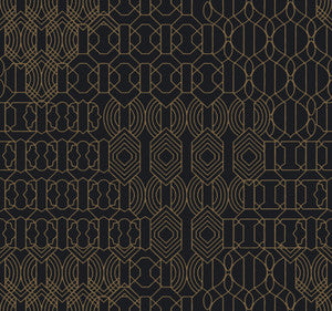 Modern Chandelier Black Wallpaper by Antonina Vella