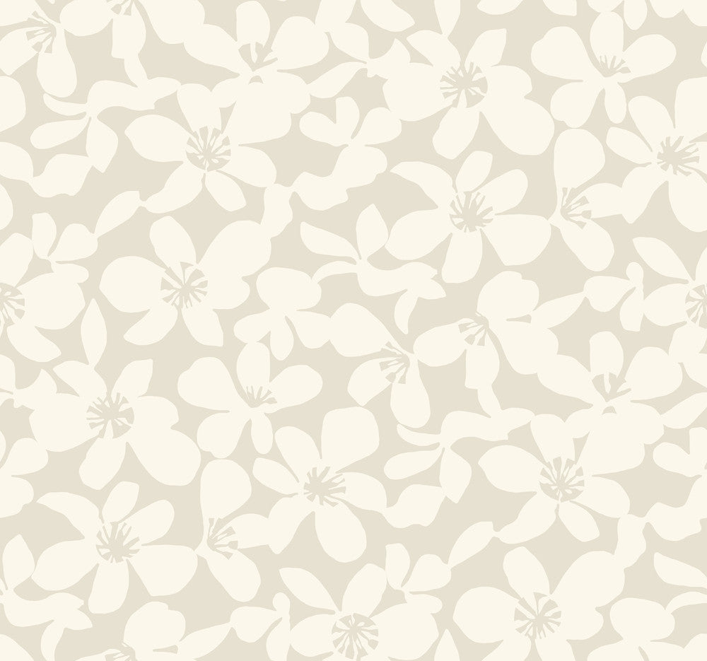 Free Spirit Pearl Wallpaper by Antonina Vella Antonina Vella Boho Luxe Covers about 60.8 square feet 27-in by 27-ft long roll Unpasted 25.25 - Fabric Carolina -