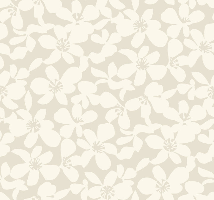 Free Spirit Pearl Wallpaper by Antonina Vella Antonina Vella Boho Luxe Covers about 60.8 square feet 27-in by 27-ft long roll Unpasted 25.25 - Fabric Carolina -